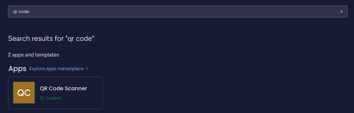 Screenshot depicting the monday.com template search results